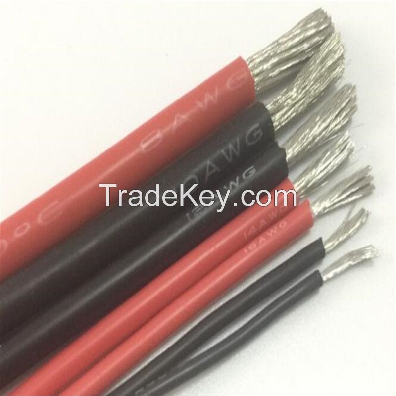 Flexible tinned copper wire conductor single core silicone rubber cable 180degree