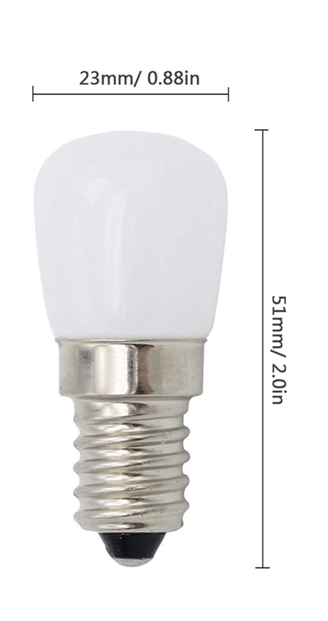 E14 E12 Led Refrigerator Light Bulb 220v-240v 2w Power Led Glow Natura