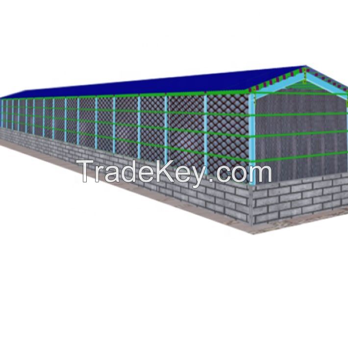 Cheap and Nice Design Prefab Poultry House Poultry Farm Side Wall Curtain System