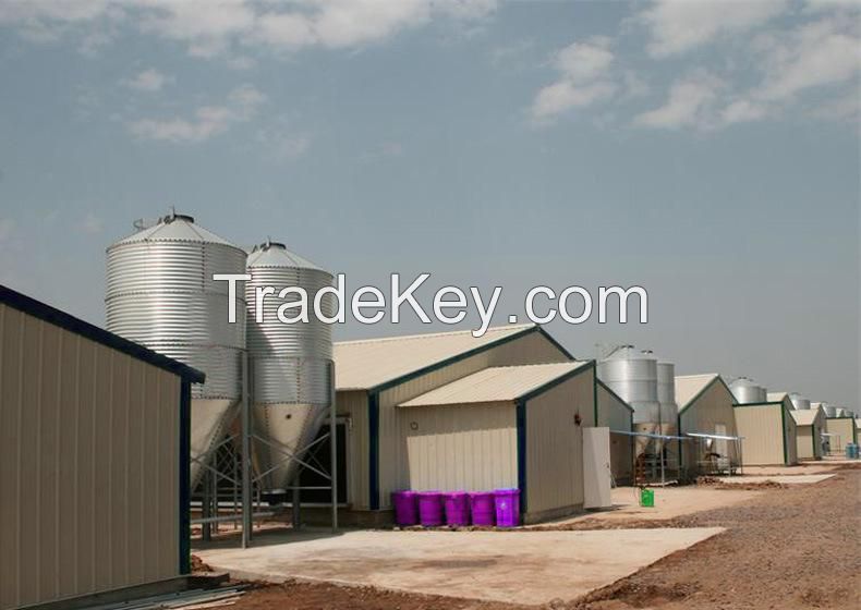 China Cheap Modern Semi-Automatic Chicken House Steel Frame Chicken Poultry Farm