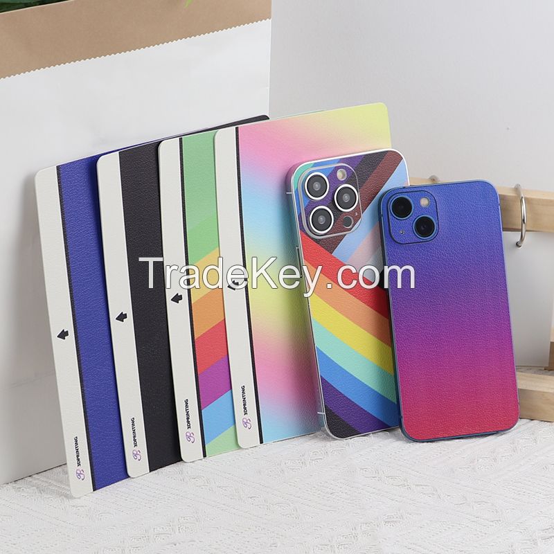 Mobile Phone Back Cover Sticker 3D Relief Patterns DIY Screen Protector Film Customized Back Skin Sticker for iPhone