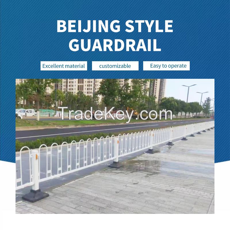 Beijing style guardrail column galvanized square tube central isolation guardrail supports customization, and the price is for reference only