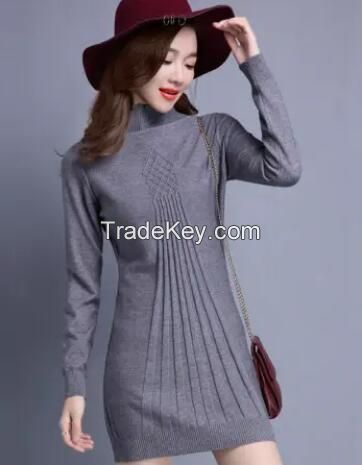 Women's long cashmere sweater