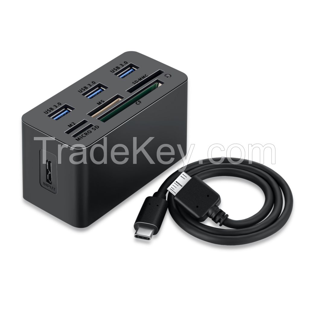All-in-one USB 3.0 Card Reader and Hub Combo