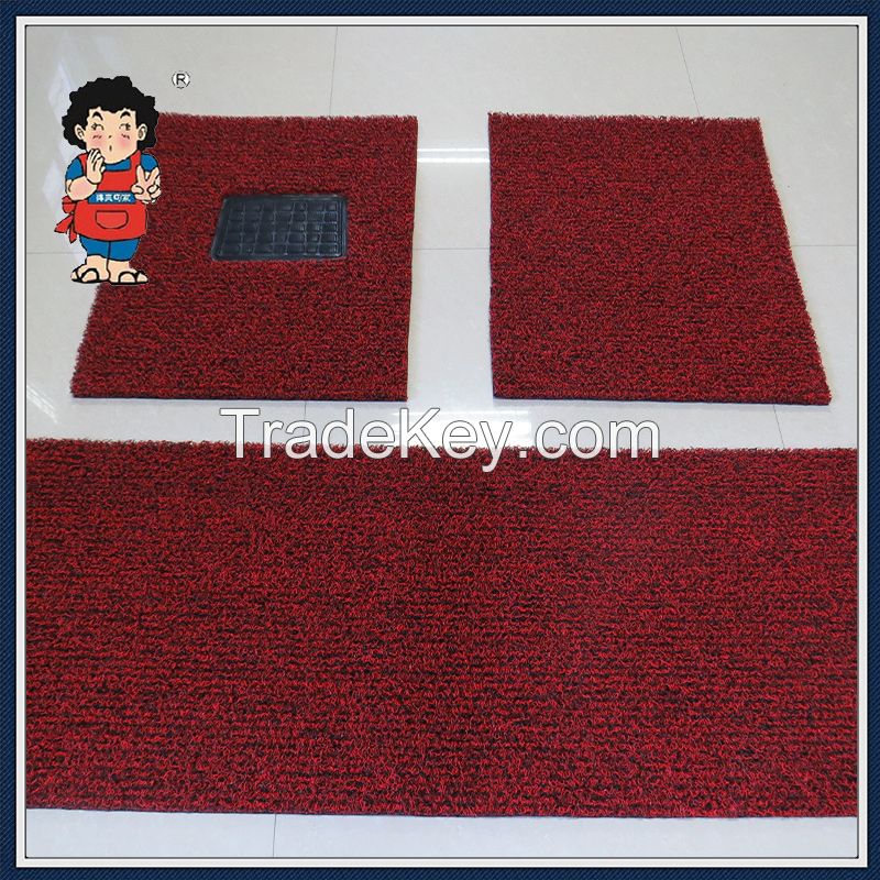 PVC Non Slip/Door/Car/Flooring/Bathroom/Coil/Noodle Mat Carpet Rug with Foam Backing