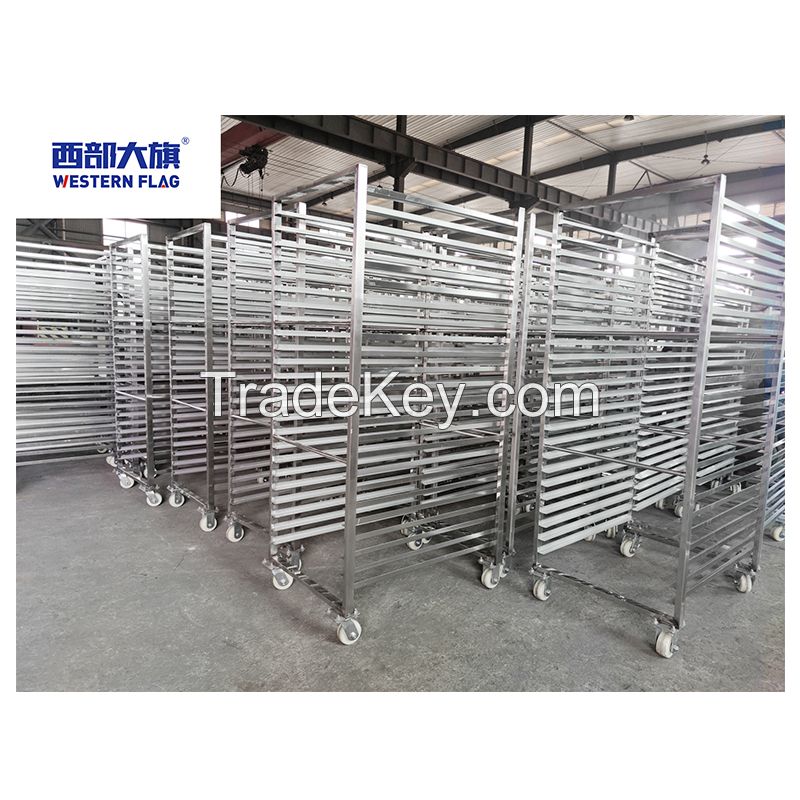 The superimposed drying trolley is an integrated drying trolley made of a conventional drying trolley and a drying tray. The number of layers can be freely selected. For details, please consult custom
