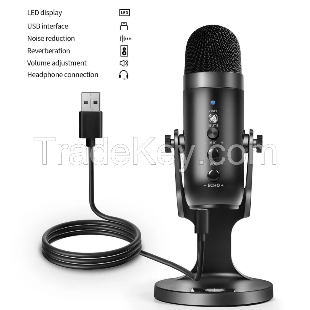 USB interface stable transmission noise reduction microphone for live