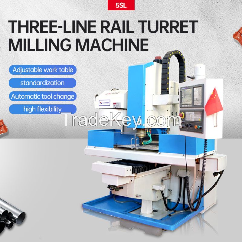 Heavy-duty vertical turret manual milling machine the height of the worktable of the three-wire turret milling machine can be freely adjusted