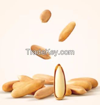 Peel pine nuts by hand