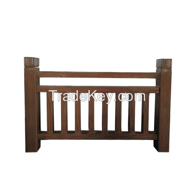All kinds of imitation wood railings, styles and sizes can be customized on demand, please contact customer service for details before ordering
