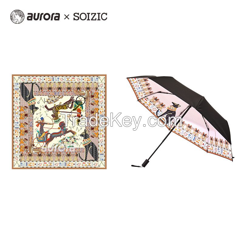 Nile silk square scarf sunny umbrella suit