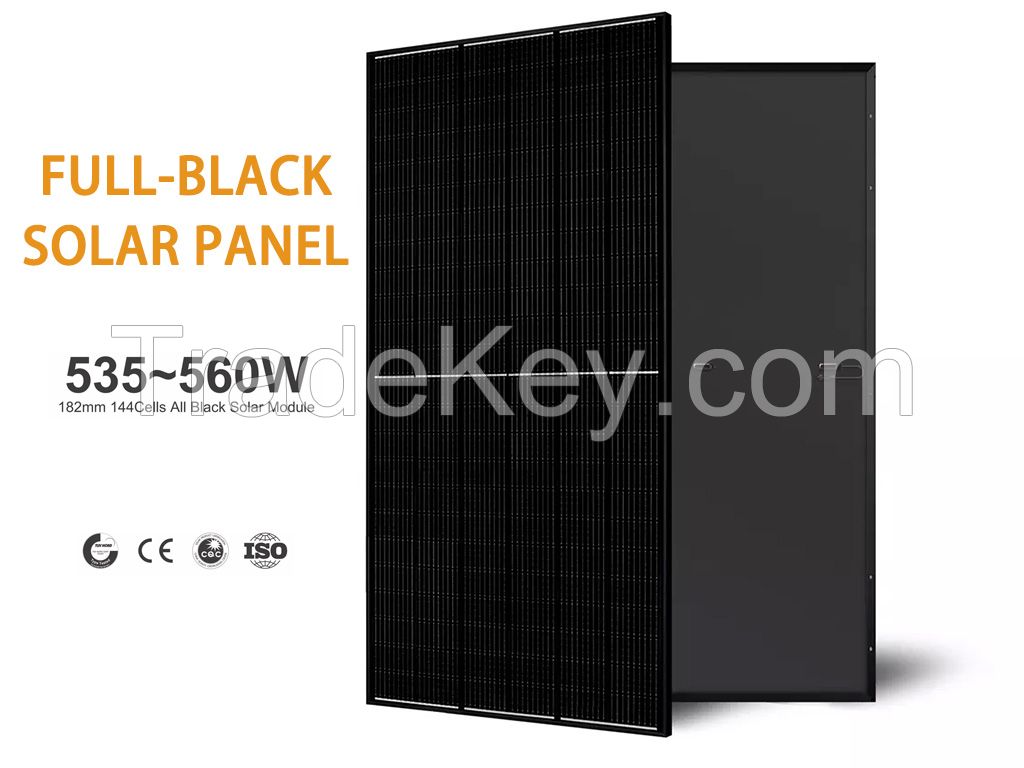 535-560W Full black solar panel