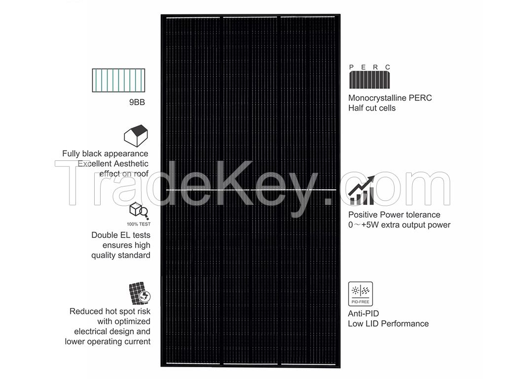 535-560W Full black solar panel