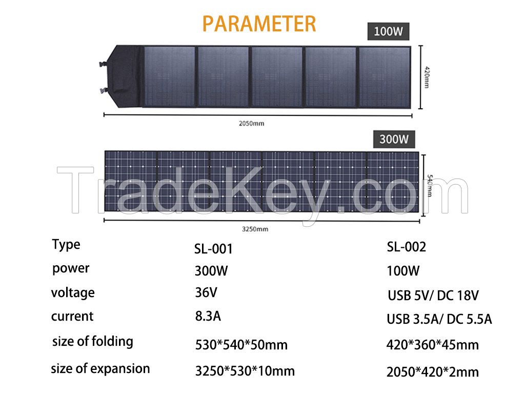 Hight efficiency Folding solar panel 100W 300W