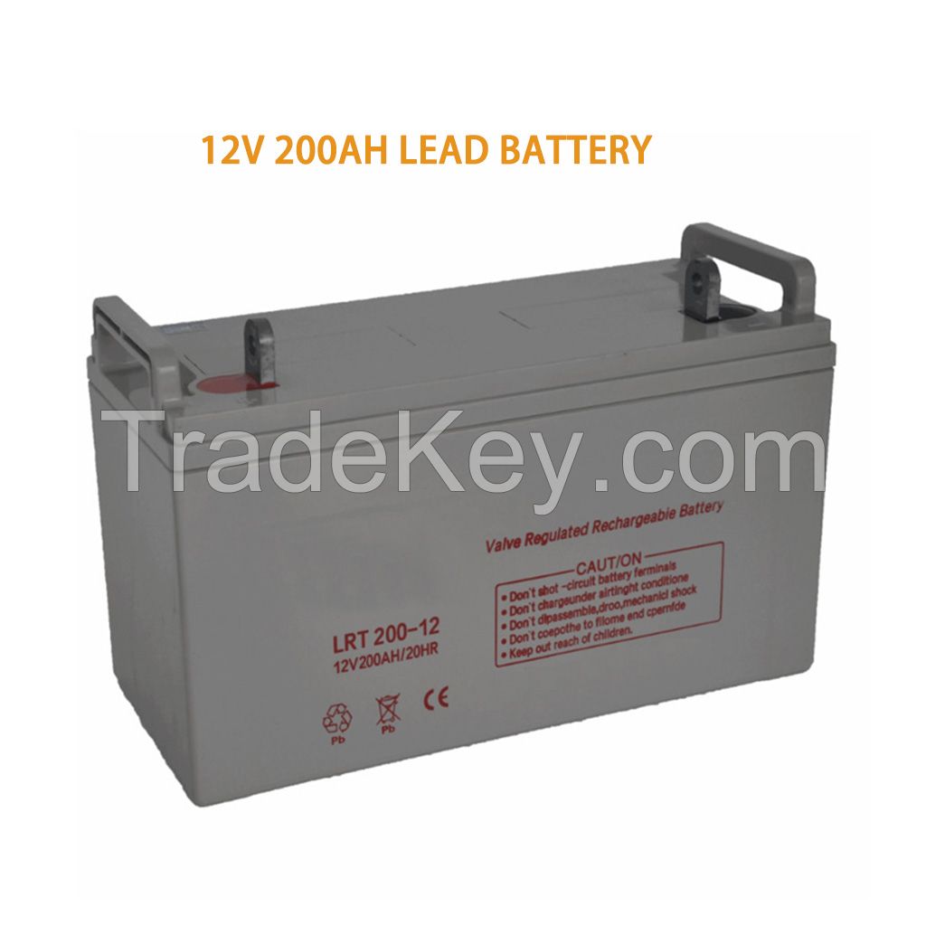 12V 200AH Lead battery solar energy storage