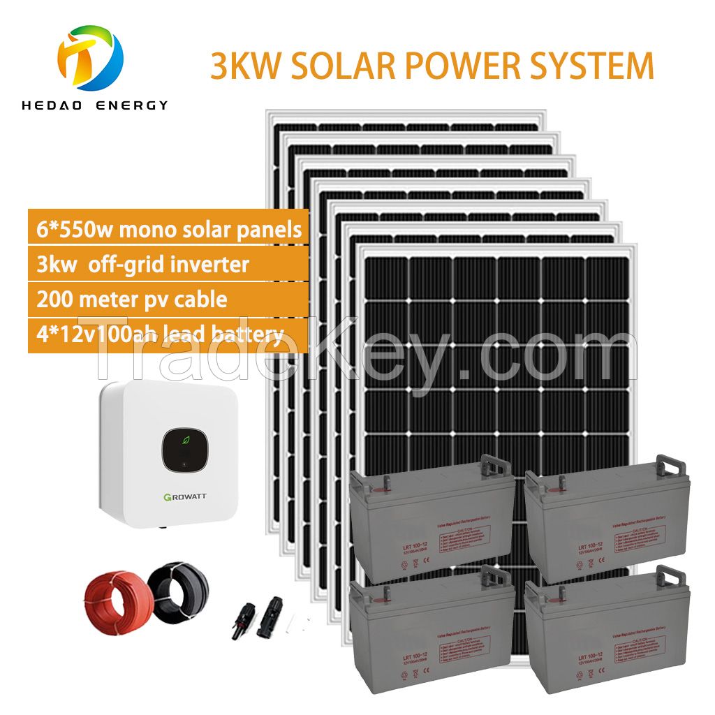 3kw Solar power system &amp; lead battery for household