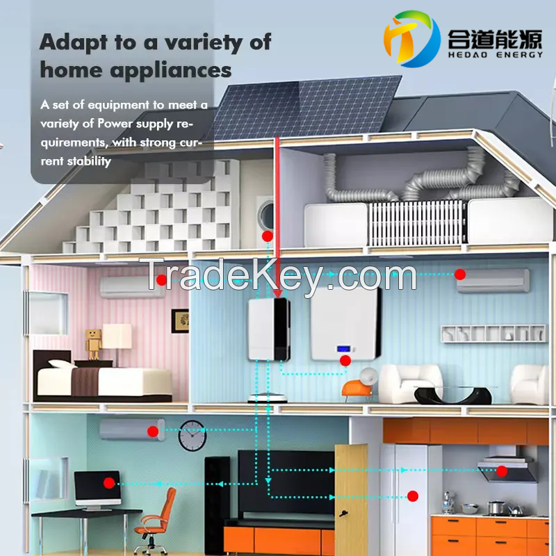 3kw off-grid inverter Solar  power  system &  wall-mounted  battery for  household