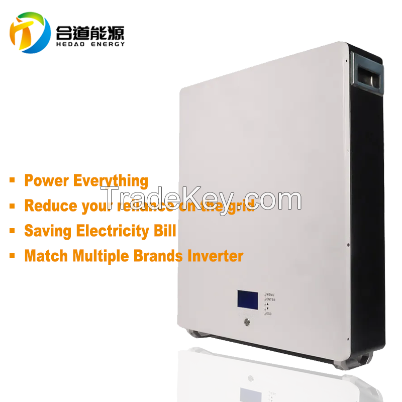 51.2V 50Ah Wall-mounted  storage  battery  household energy storage lithium battery