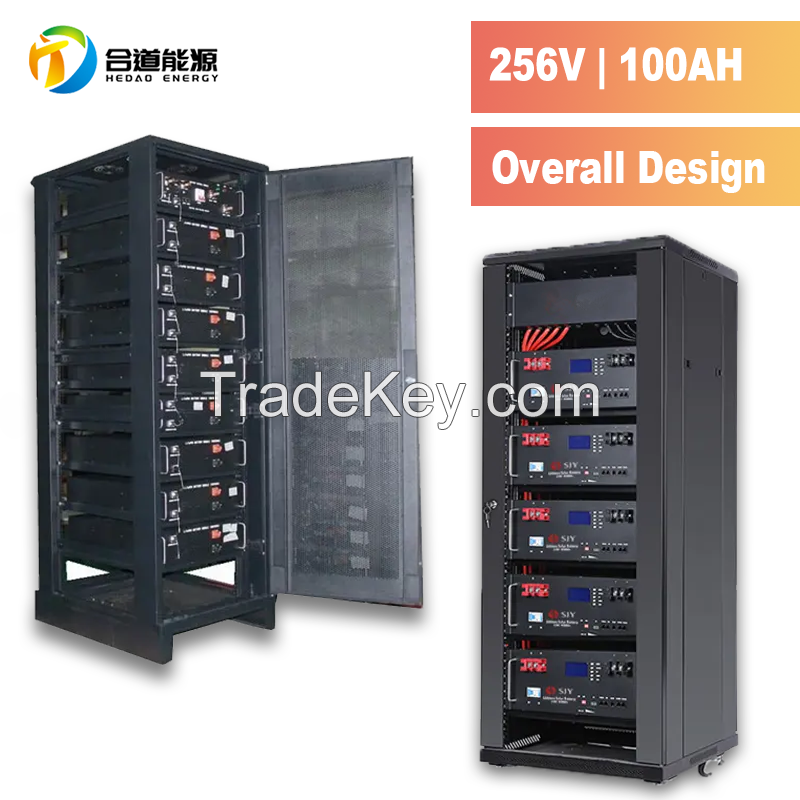 256V 100AH  High  voltage  storage cabinet battery  lithium  lifepo4 with smart BMS