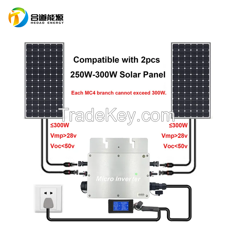 2400W PV on grid micro inverter Smart Mini Wifi Monitoring Balcony Solar System
