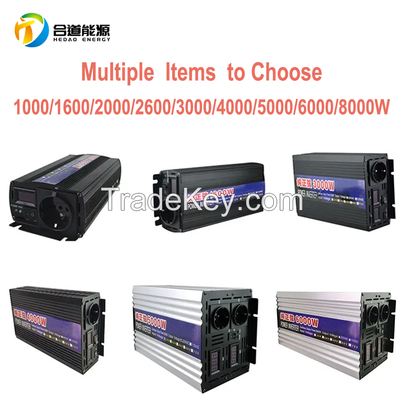 12V 1600W Pure Sine Wave Inverter for solar energy system Dc to AC for off-grid system