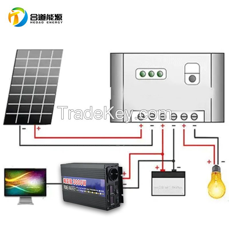 12V 3000W Pure Sine Wave Inverter for solar energy system Dc to AC for off-grid system