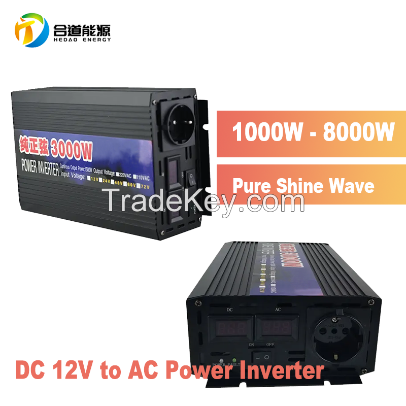 12V 1600W Pure Sine Wave Inverter for solar energy system Dc to AC for off-grid system