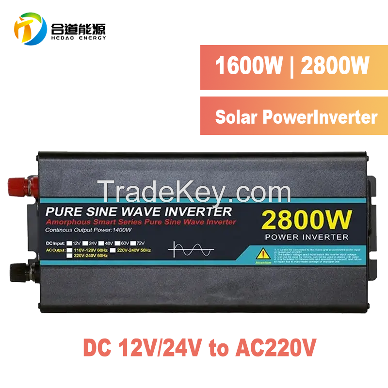 12V 2800W Pure Sine Wave Inverter Solar Power off grid System Converter DC to AC