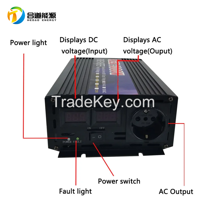 12V 4000W Pure Sine Wave Inverter for solar energy system Dc to AC for off-grid system