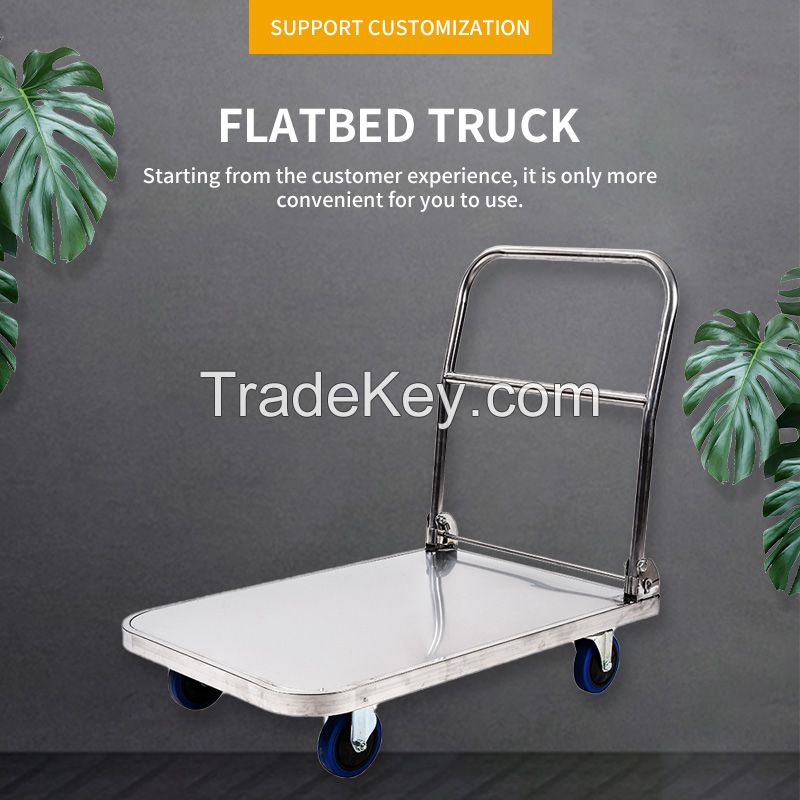 Steel plate wheelbarrow four wheels, thickened steel plate, durable, heavy load, please consult customer service before ordering Type8
