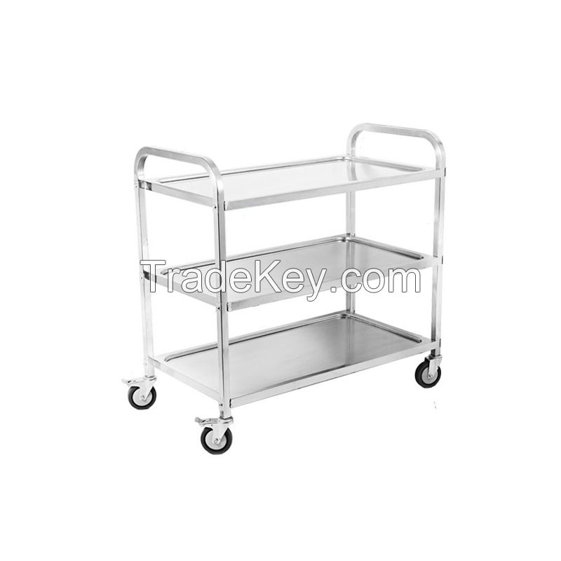 Thickened stainless steel three layer dining car, the hotel fast food restaurant to deliver food storage, please consult customer service before ordering Type18