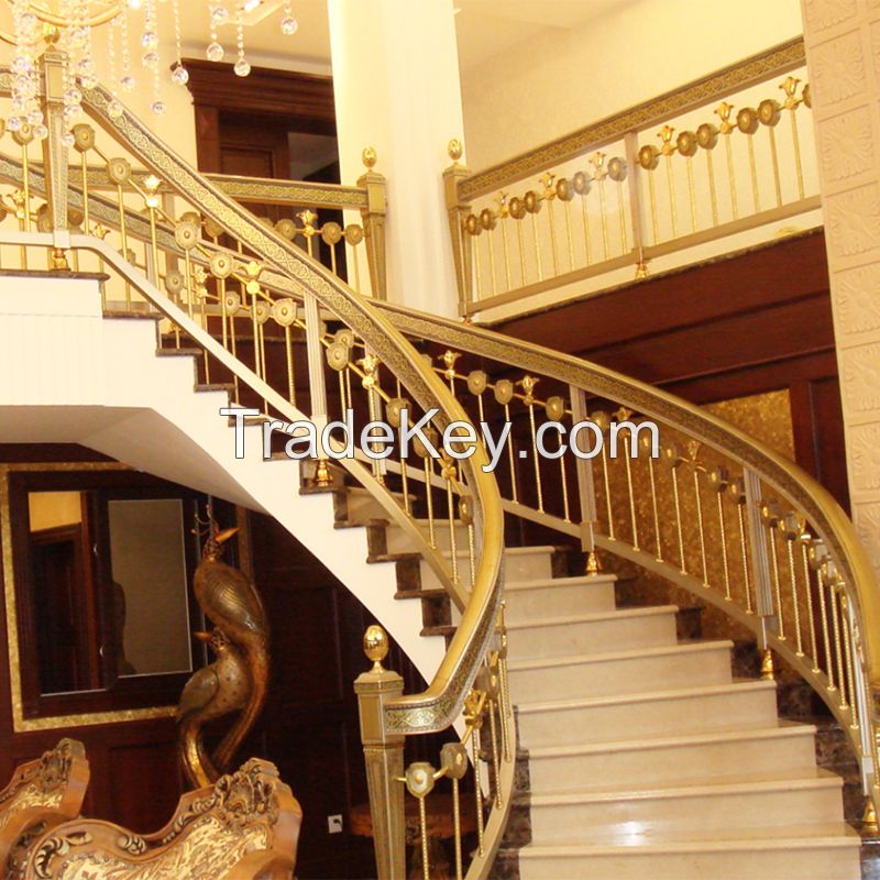 Stair handrail guardrail iron-aluminum alloy stainless steel stair handrail column indoor and outdoor self-provided stair protection