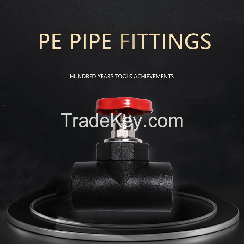 JIHANG PIPE Competitive Prices Sewage Treatment Products Fusion Fittings Various Hdpe HDPE Pipes Fittings for Connecting Pipes Welding Black