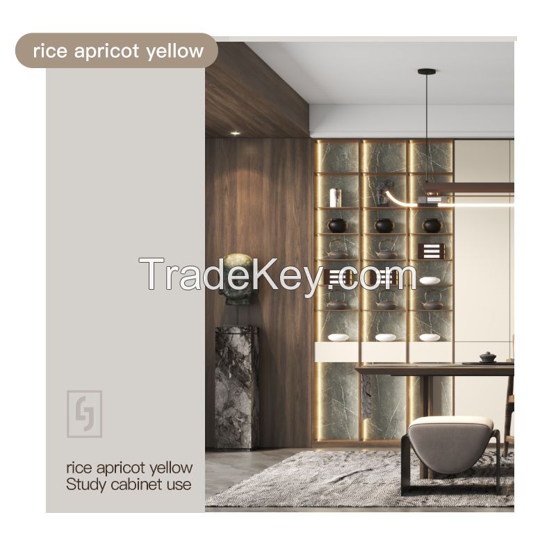 Household high-definition board rice apricot yellow frosted surface 9*1220*2800
