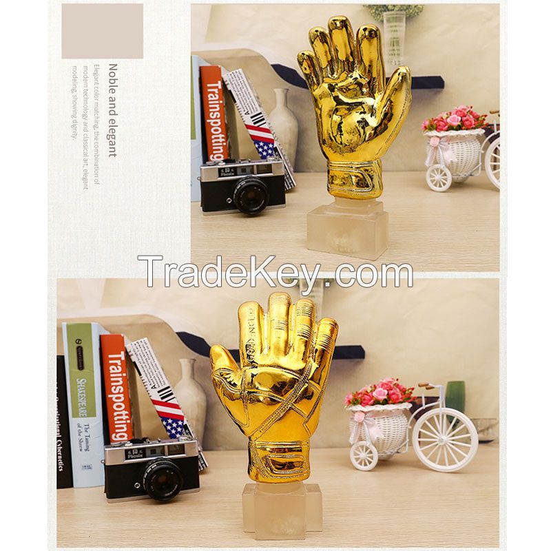 Gold-plated gold Glove trophy decoration