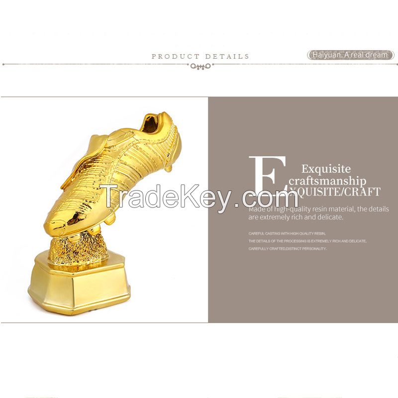 European and American style golden boots Trophy