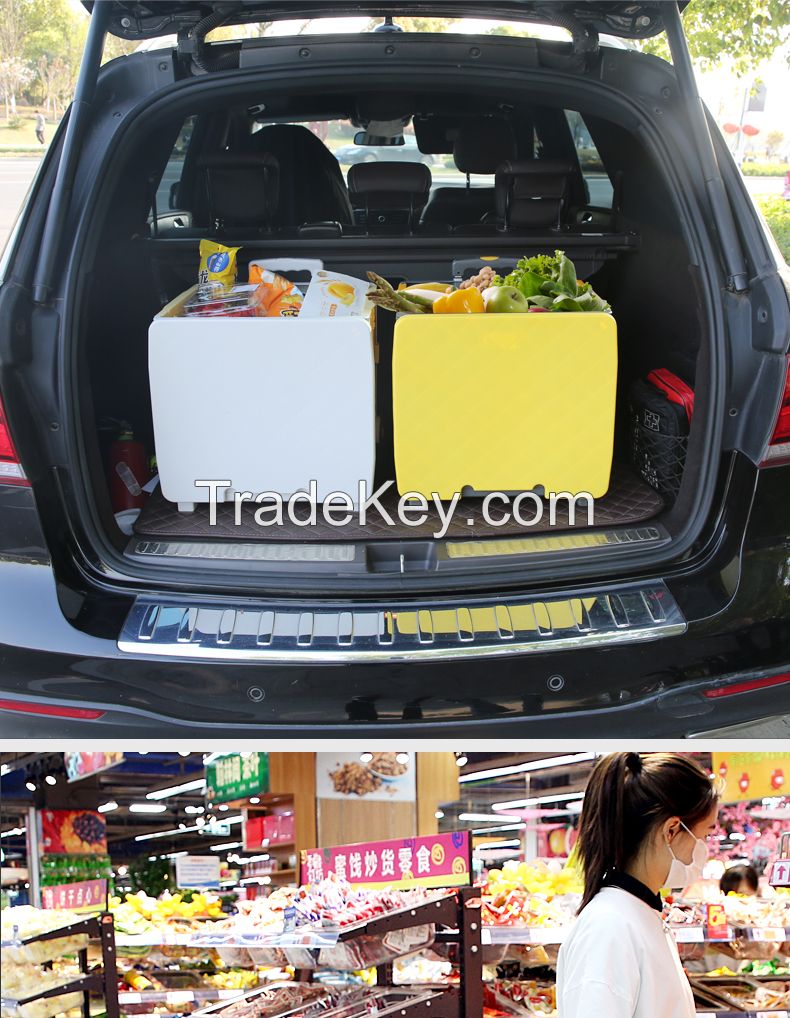 manufacturer pack & roll folding shopping cart Collapsible plastic trolley for personal usage 