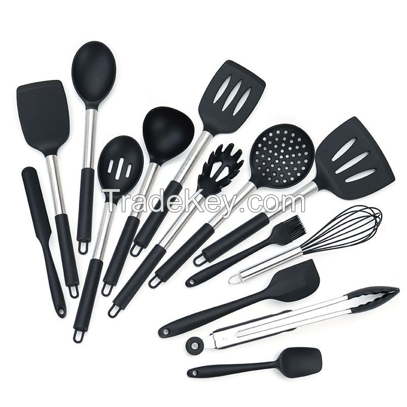 Heat Resistant Silicone Kitchenware Cooking Camping Cooking Spoon Shov