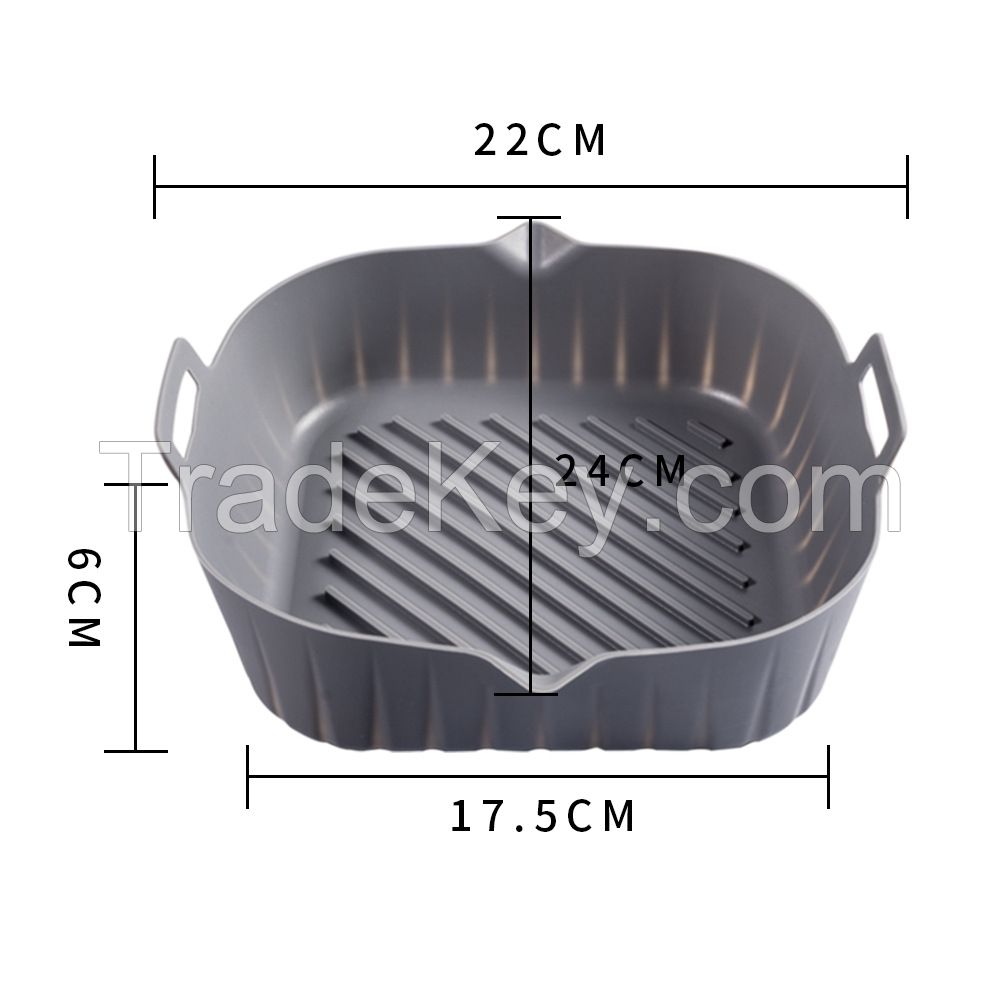 4 Pcs Nonstick Easy Wash Air Fryer Basket Silicone Pot Tray Pan Reusab