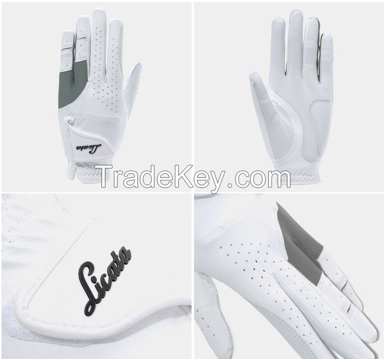 Licata) Solo Stella Sheepskin-based Golf Glove: 1 Set [2 Gloves] (For Men: Size 23)  