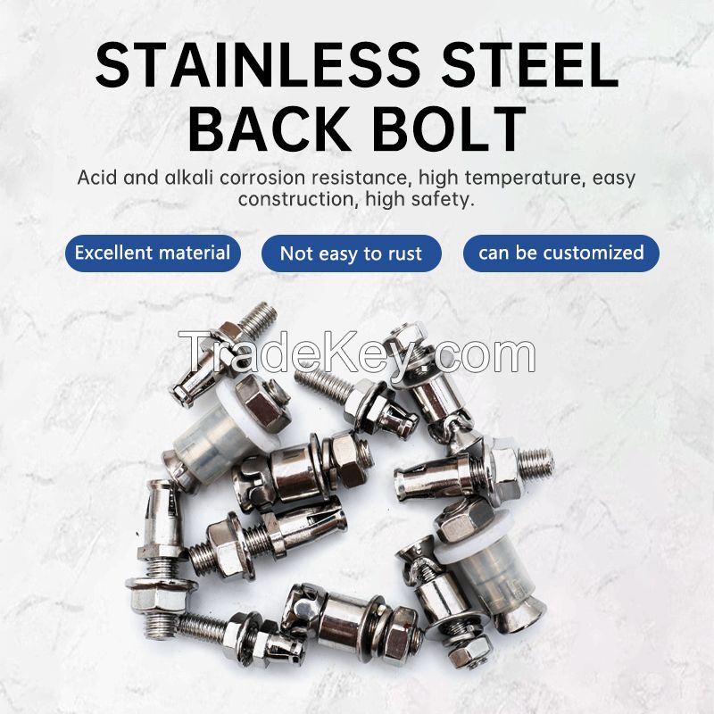304 stainless steel back bolt is resistant to acid and alkali corrosion, high temperature, easy construction, high safety (can be customized, please contact customer service)