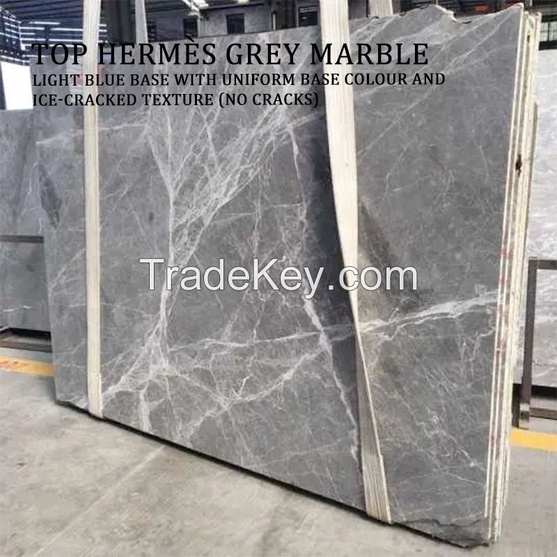Natural Hermes Grey marble thickness can be customized Countertop customization can be email contact