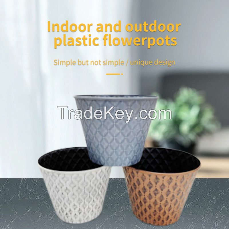 Indoor and outdoor plastic flower POTS