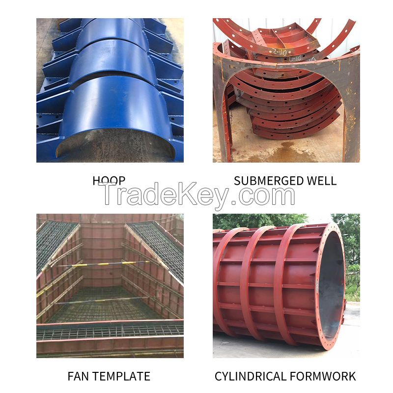 Cylindrical steel template, hoop, sink well, fan template, widely used in building infrastructure bridge engineering, support mass customization, contact customer service for details