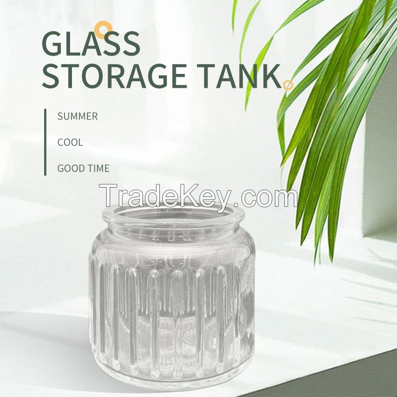 European Transparent Decoration Glass Candy Jar Storage Tank