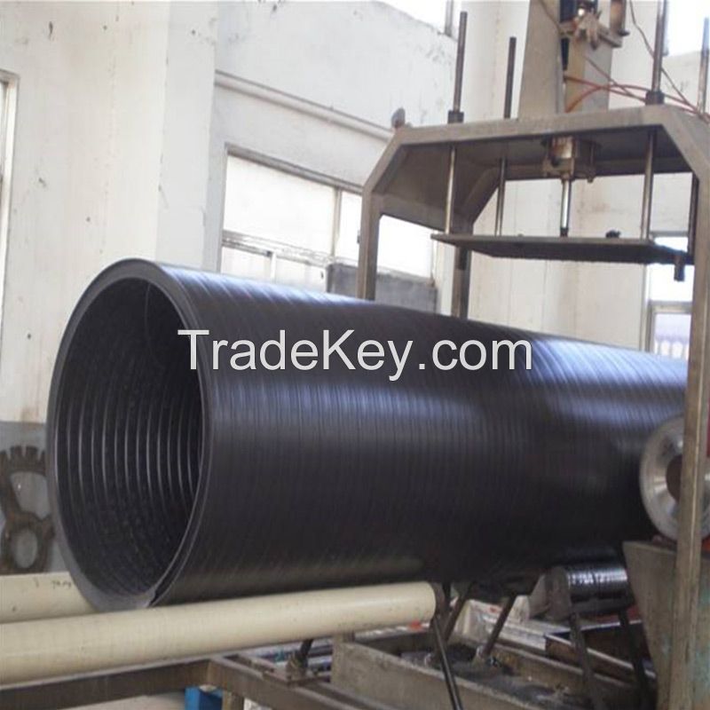 HDPE hollow wall winding pipe series check deep well plastic sewer buried pipe customization