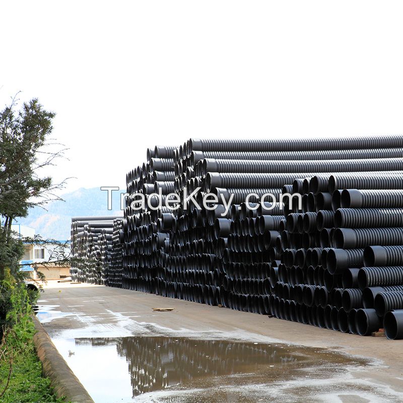 HDPE double wall bellows series pipe large caliber sewage treatment