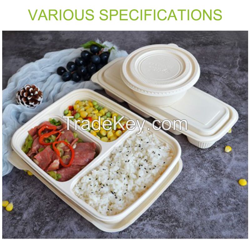Disposable lunch box degradable takeaway packaging box