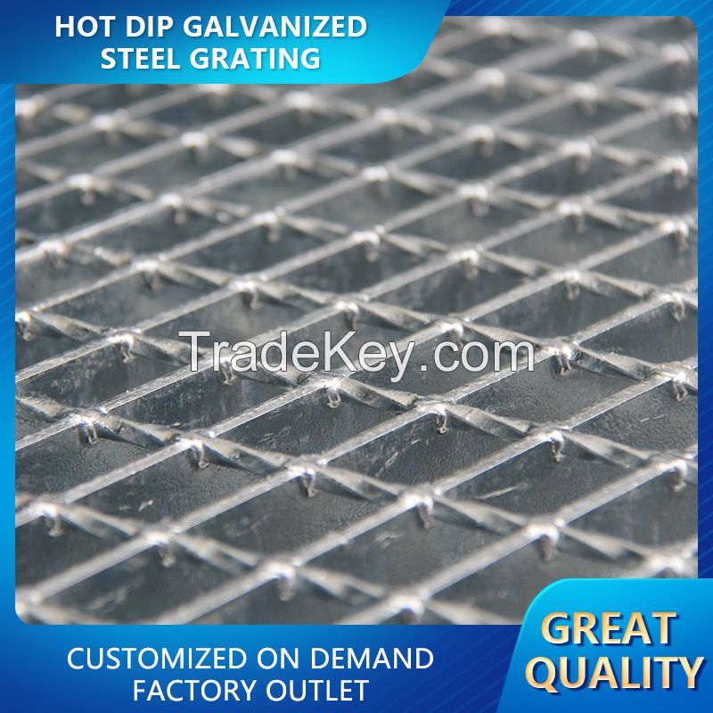  Hot dip galvanized steel grating plate-50 bar distance steel grating plate channel and working platform 10 pieces are bundled and customized
