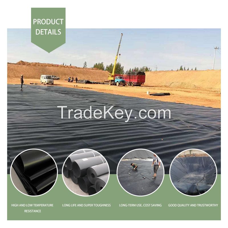  Factory Price Waterproofing Smooth agricultural pond liners Hdpe Geomembranes liner (single frosted surface)